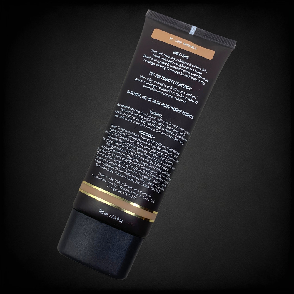 New Westmore Beauty Body Coverage Perfector 1C Cool Radiance Waterproof 3.4 oz - Picture 3 of 6